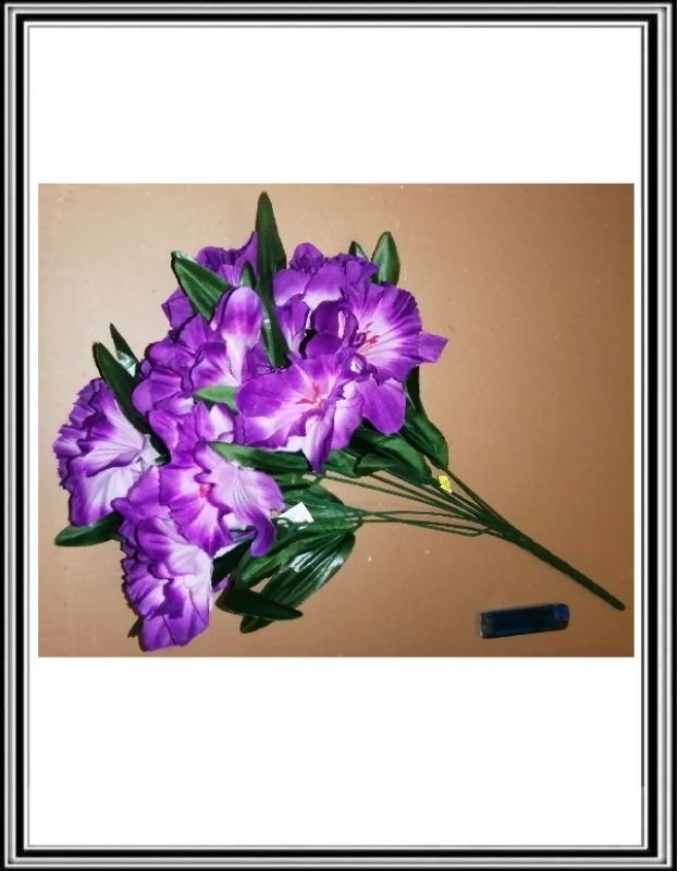 Umelá kytica 12 hlav NARCIS MAXI 52 cm K 490189 fialový