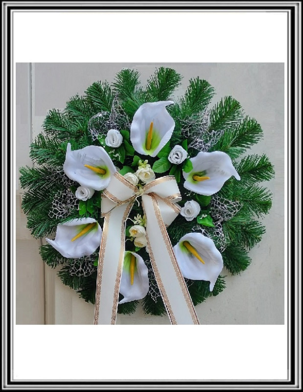 Umelý veniec 55 cm jednoduchší č 109