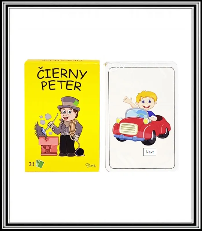Čierný Peter - najobľúbenejšie detská kartová hra  6,5x10 cm