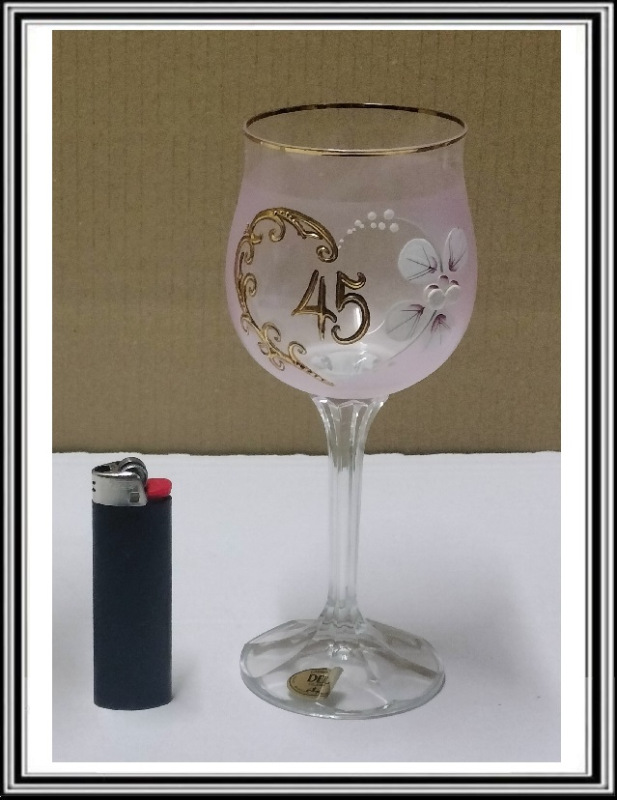 Výročný pohár 45 ružový