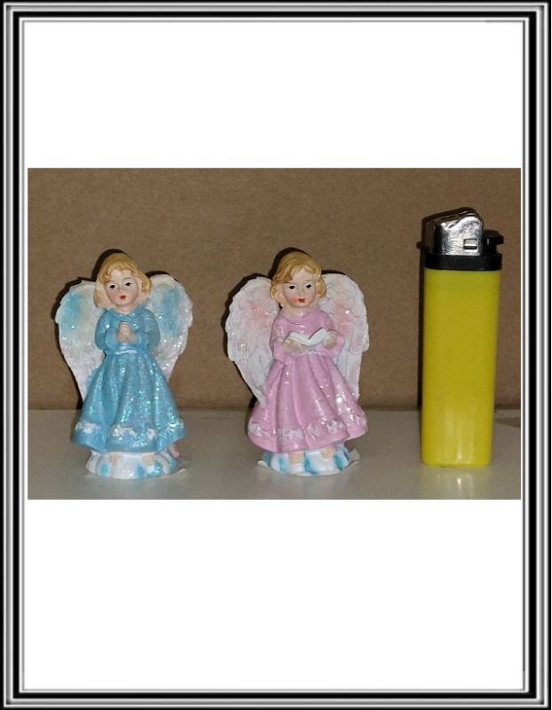 Sadá 2 ks anjelikov perleťových 6,5 cm