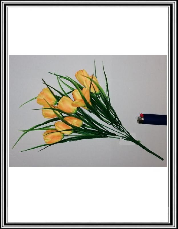 Umelá kytica s tulipánov jemno žltá 35 cm č KX 74322