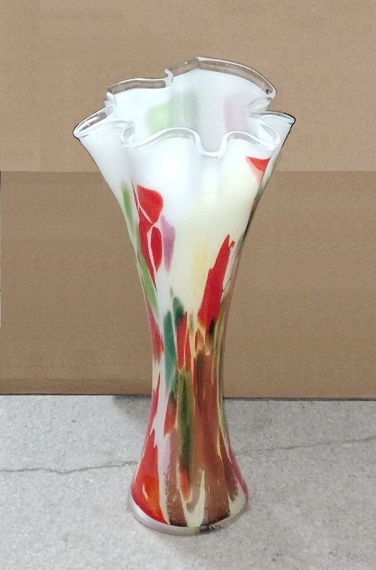 Sklenená váza 60 cm hrubá a ťažká - Farebná č 3