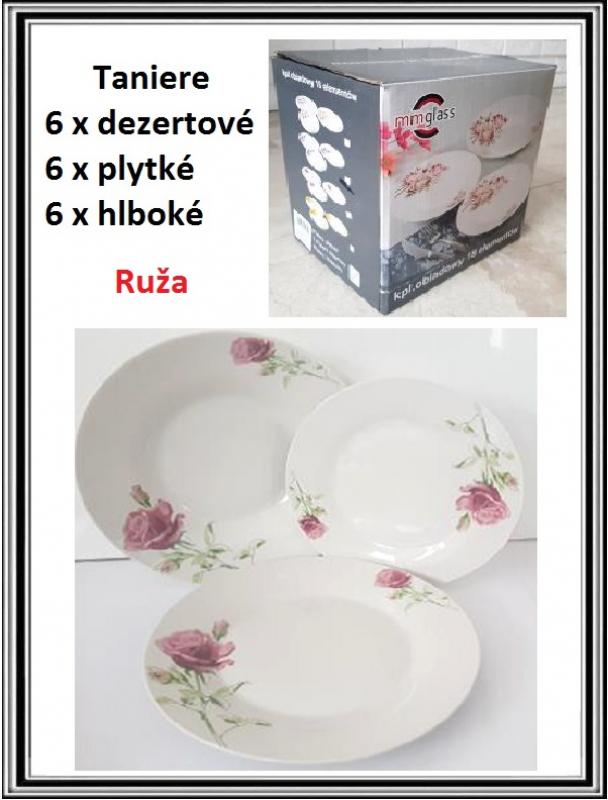 Sadá 18 ks ker. tanierov -č 49174-YF2103 Rúža