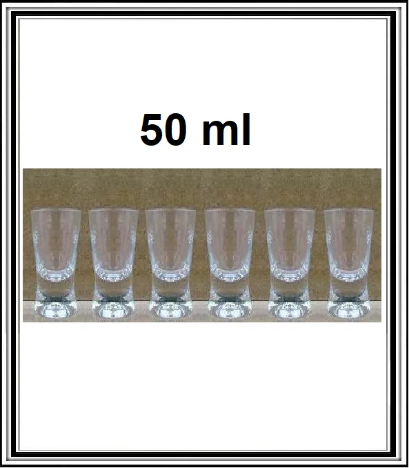Štamperlíky -  Sadá 6 ks skl. Štamperlikov X 50 ml - poldecákov  EO-2492