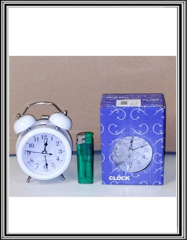 Budík železný biely