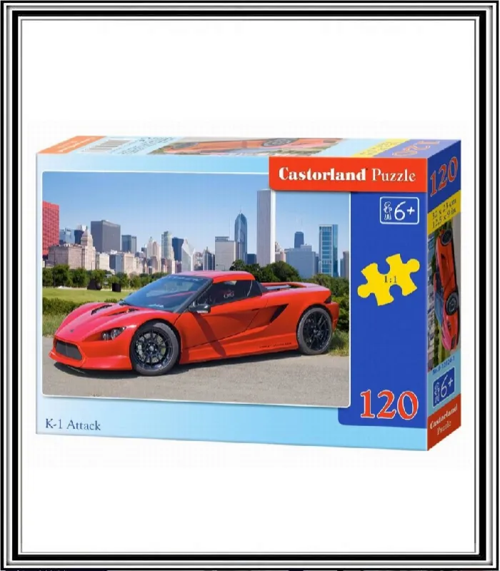 Puzzle 120 ks červené auto