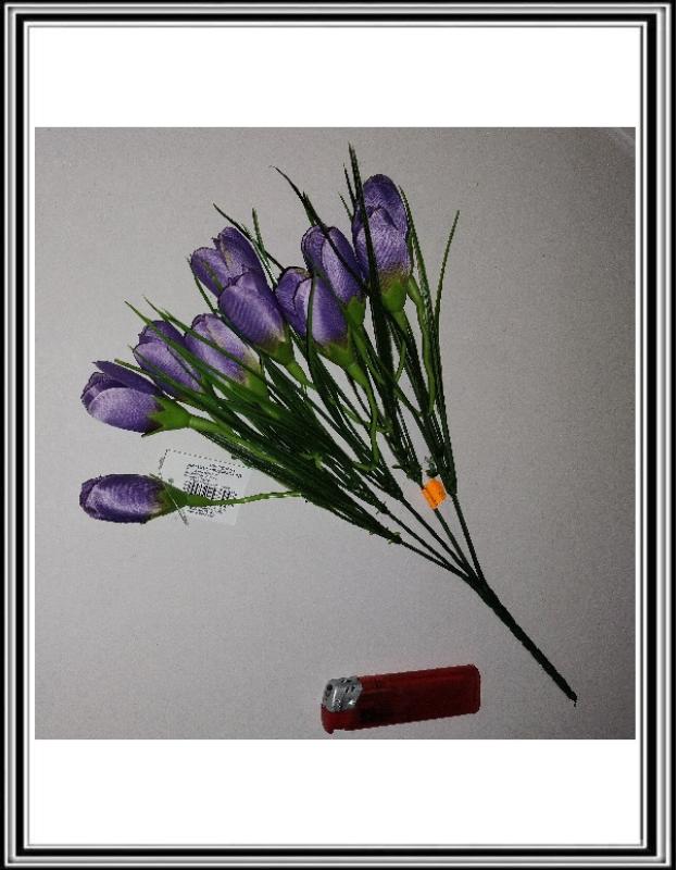 Umelá kytica 30 cm 10 hlav CV27023-MIX tulipány fialové