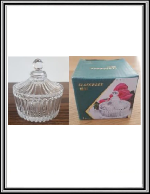 Sklenená cukornička 100 ml , v-9cm