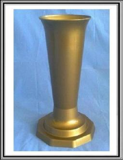 Plastová váza 2-9 , pr.13,5, v-32,5 cm zlatá