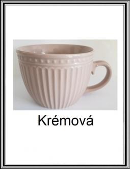 Ker. miska v-8 cm, 400 ml č.18012  RETRO, Krémová
