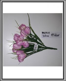 Kytica z tulipanov 30 cm 11 hláv č. 466701 - bielo fialová