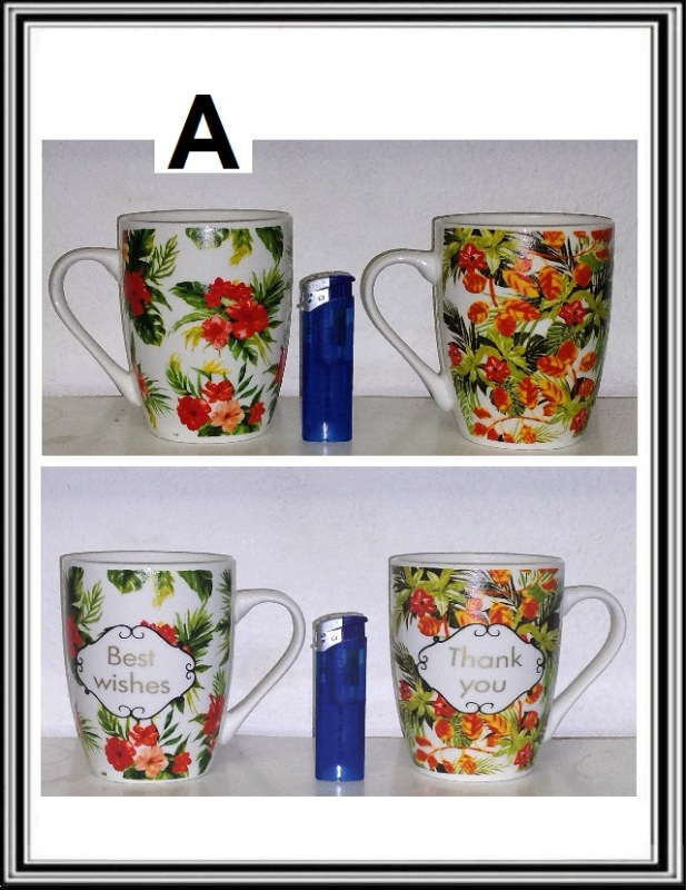 Keramický hrnček 350 ml kvety A