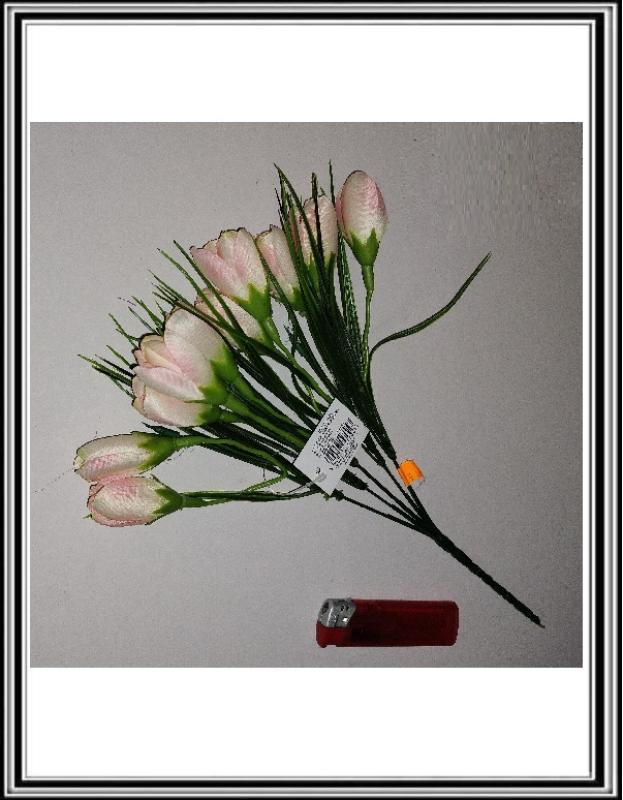 Umelá kytica 30 cm 10 hláv CV27023-MIX tulipány ružové