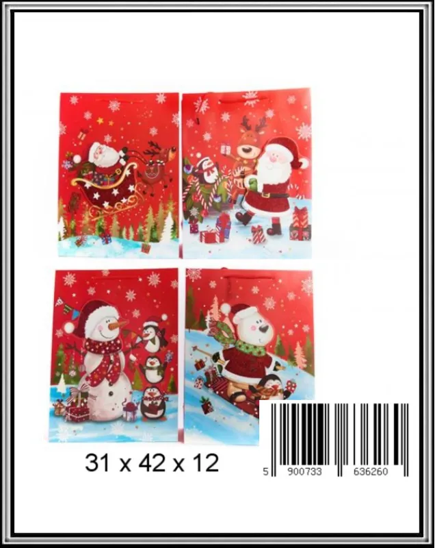 Vianočná darčeková taška 31x42x12 cm  č 1390K