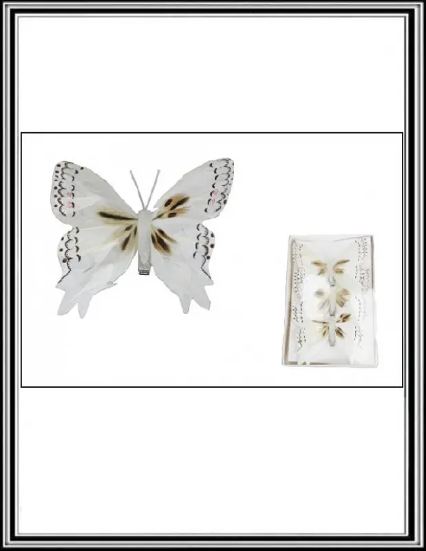 Dekoračný motýlik na sponke 3ks 8cm č SY7497-55