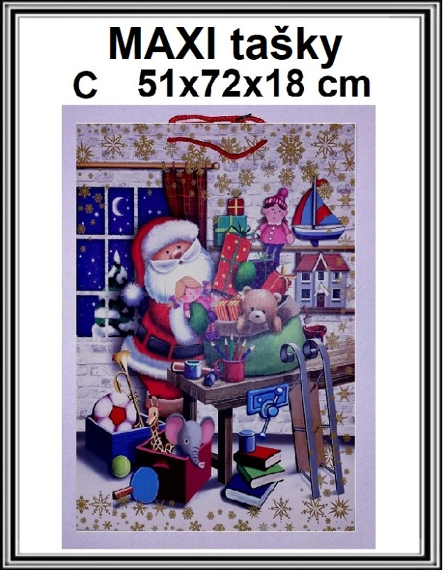 Vianočná darčeková taška 51x72x18 cm Cč 1454