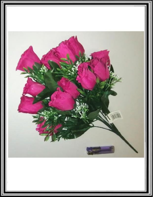 A Umelá 47 cm kytica s 12 hlavami KX-74020 ciklamenová