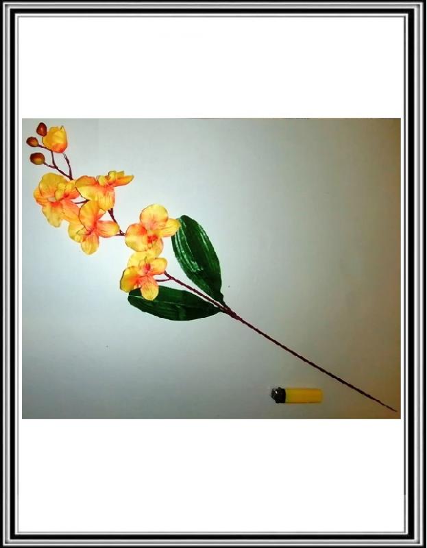 Orchidea dlhá 74 cm K 469375 žlto oranžová