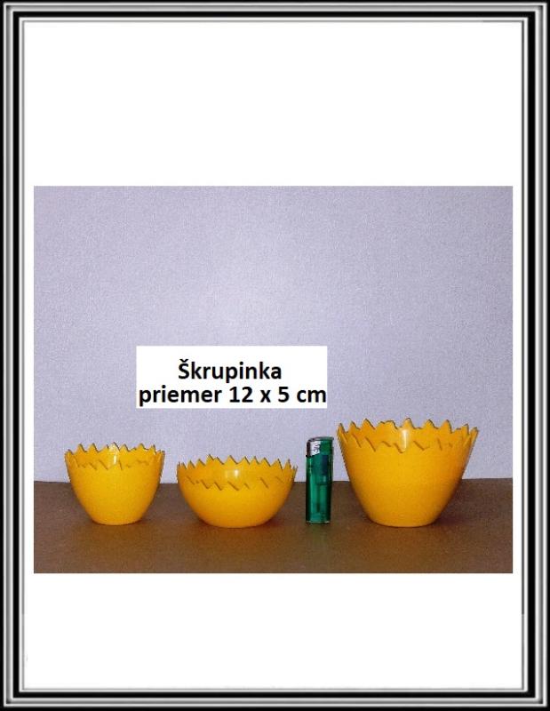 Škrupinka z plastu č 2 priemer 12 x 5 cm (Používa sa ako miska na dekorovanie)