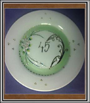 Výročný tanier veľký 45 - tka zelený