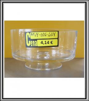 Sklenená miska na stopke 14x7,5 cm, č. 19-LA14-4121