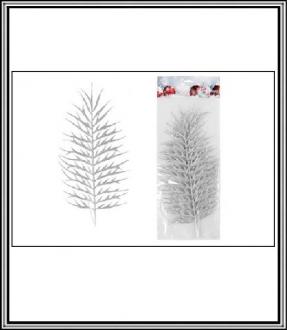 Vian.dekoratívne 2 listy 35 cm - strieborné -čMYX4268-2W