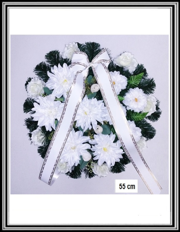 Umelý veniec 55 cm hustejšia č 122