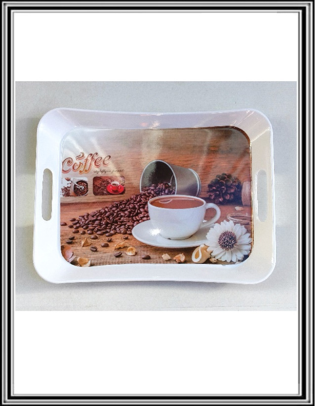Plastová tacká 27x38cm Coffee