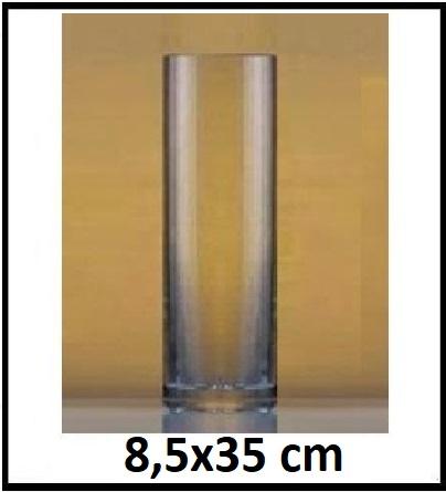 A Sklenená váza 8,5x35 cm