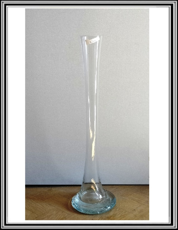 Sklenená váza rovná 50 cm