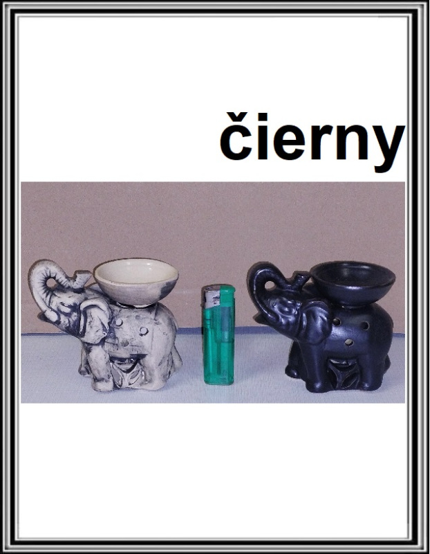 Keramická aróma lampa 11 x 9 cm čierny slon