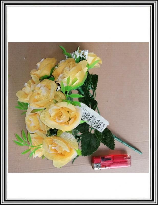 Malá 26 cm kytička ružičiek 10 hláv H 098 K 802428  Žltá