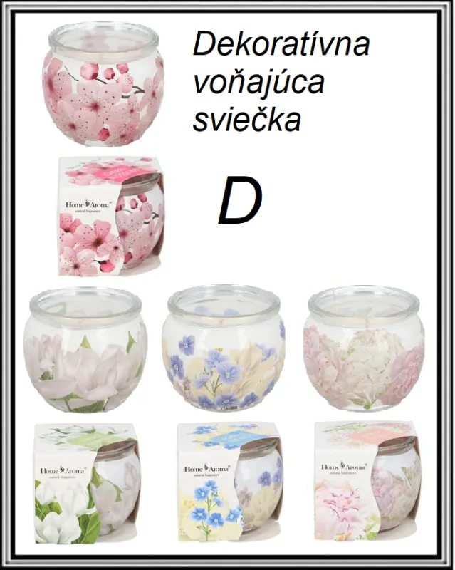 Dekoratívna voňajúca sviečka 70g PA 200 , 9443 D