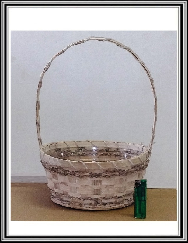 Prútený košík priemer svetlo hnedý 25 x 37 cm