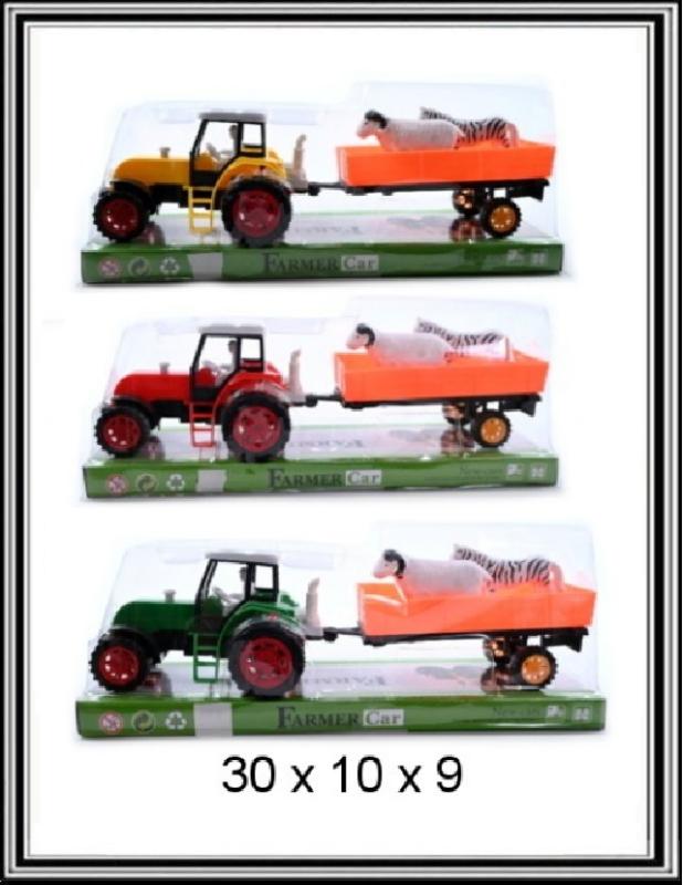 Traktor s vlečkou a so zvieratkou 30 cm B1545556 ,