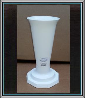 Plastová váza FLAKON 3-9 pr.12, v-26,5 cm  biela