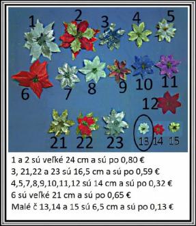 Vianočný kvet č 13 - 6,5 cm - biely