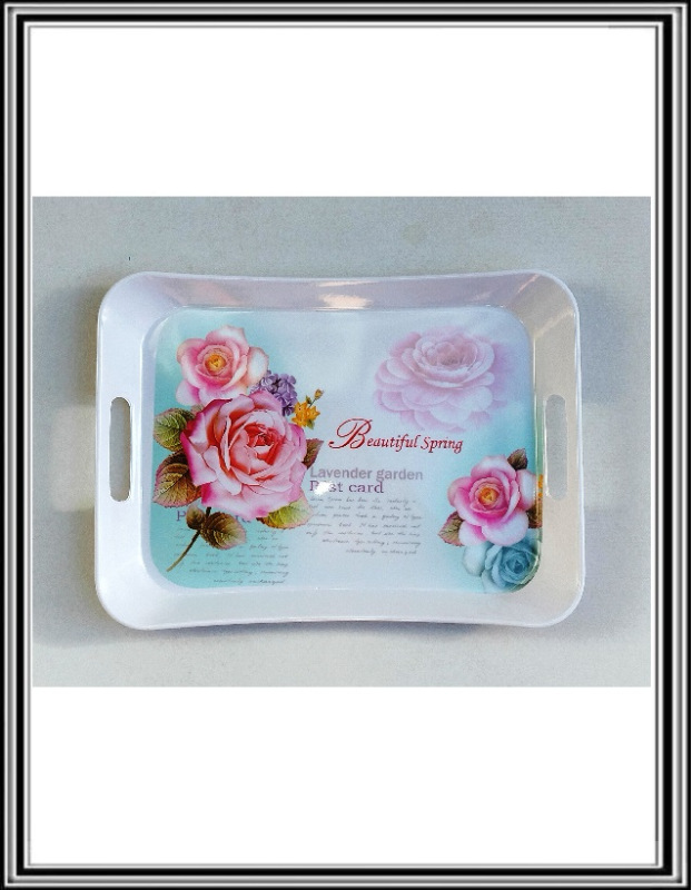 Plastová tacká 27x38cm rúže