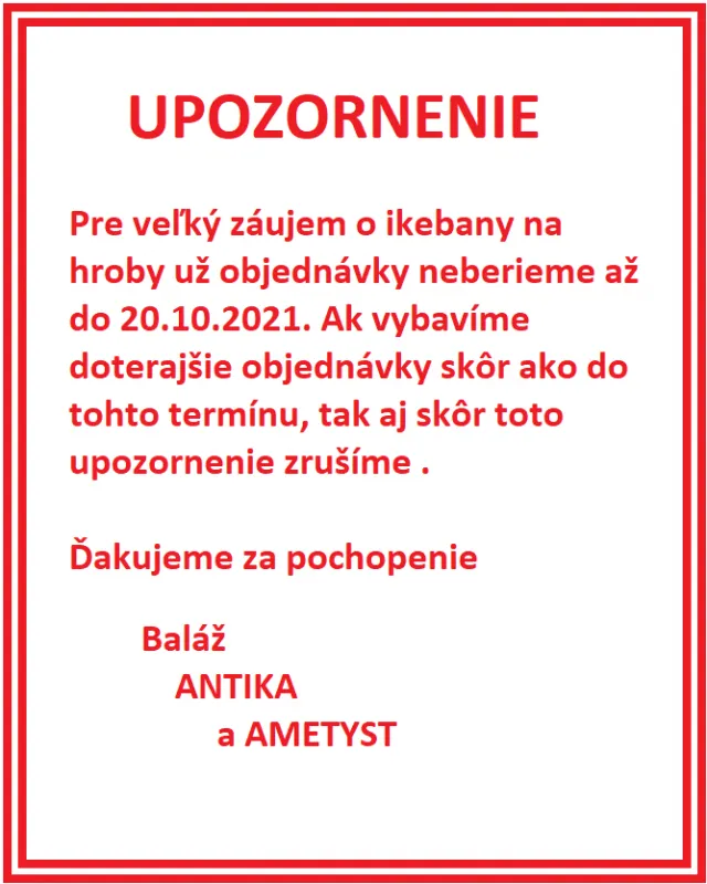 AA - Upozornenie