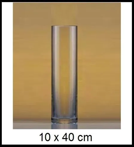 Sklenená váza 10x40 cm -č LA17-1105C