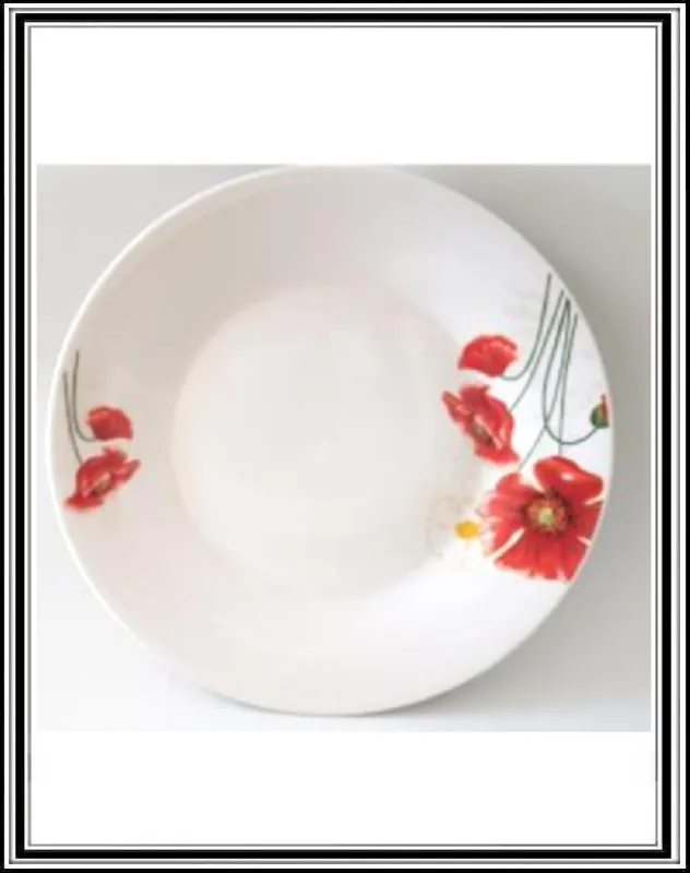 Divý mak - Keramický tanier  plytký  23 cm