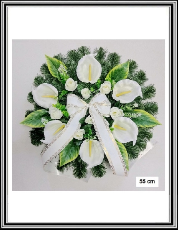 Umelý veniec 55 cm hustejšia č 104