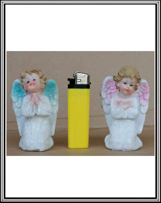 Anjelik ružový a modrý v- 8,5 cm K 554904 č 5490
