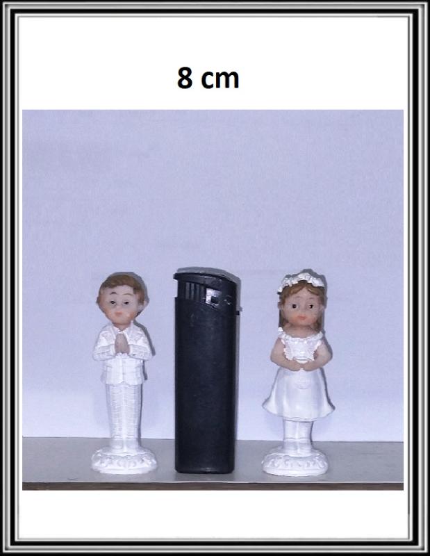 Figurky 8 cm - Chlapček a dievča v bielom - párik8 cm