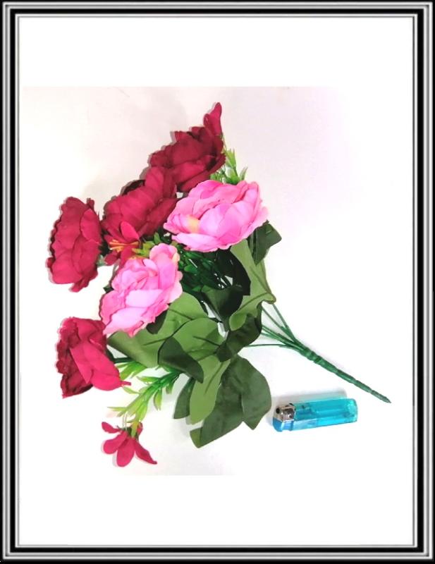 Kytica ružičiek XYS6194 33 cm ružovo červené