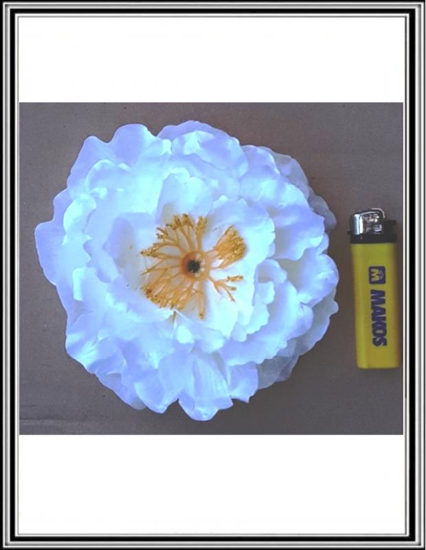 Hlavička kvetu PIVONIA 18 cm - biela