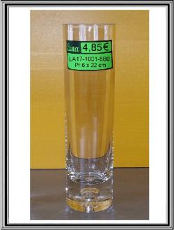 Sklenená váza pr. 6x22 cm , č. LA17-1001-5B0