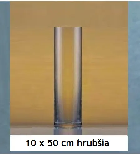 Sklenená váza 10x50 cm hrubšia čLA17-290E -