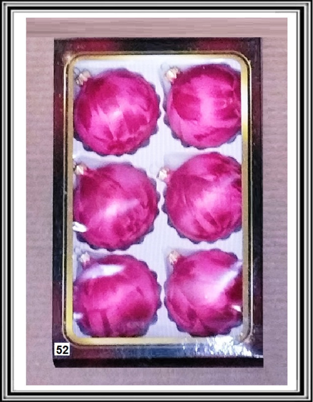 A Sklenené gule ručne maľované 8 cm 6 kusov č 52